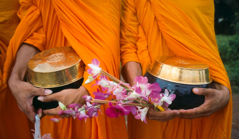 Monks with Alms